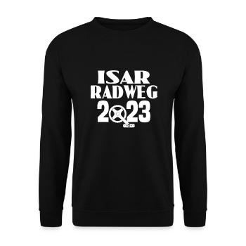 Isar Radweg 02 - Unisex Pullover - Schwarz - Vorne - Alina (178cm) & Michal (187cm)