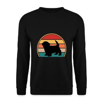 Havenese Dog Lover Silhouette Vintage Sunset - Sweat-shirt Unisexe - noir - Devant - Alina (178cm) & Michal (187cm)