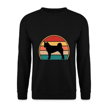 Hokkaido Ken Dog Lover Silhouette Vintage Sunset - Sweat-shirt Unisexe - noir - Devant - Alina (178cm) & Michal (187cm)
