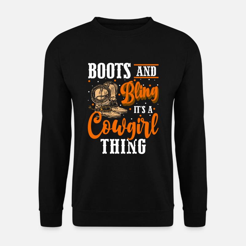Western Wüste Pferd Rodeo - Unisex Pullover - Schwarz
