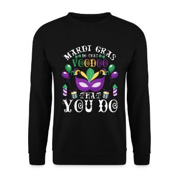 Mardi Gras New Orleans Ketten Tradition - Unisex Pullover - Schwarz - Vorne - Alina (178cm) & Michal (187cm)