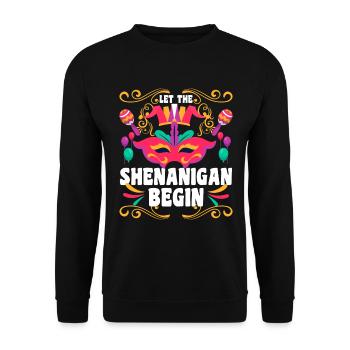 Party Kostüm Mardi Dienstag - Unisex Pullover - Schwarz - Vorne - Alina (178cm) & Michal (187cm)