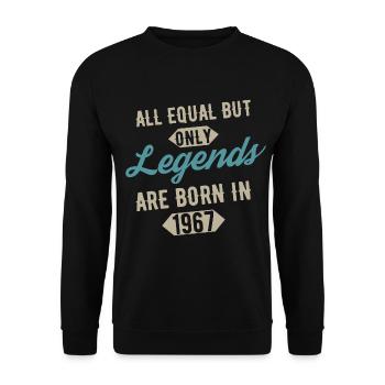 Legends are born in 1967 anniversaire - Sweat-shirt Unisexe - noir - Devant - Alina (178cm) & Michal (187cm)