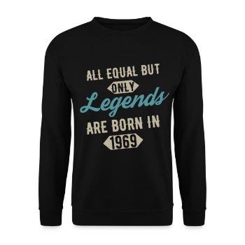 Legends are born in 1969 anniversaire - Sweat-shirt Unisexe - noir - Devant - Alina (178cm) & Michal (187cm)