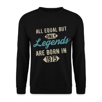 Legends are born in 1975 anniversaire - Sweat-shirt Unisexe - noir - Devant - Alina (178cm) & Michal (187cm)