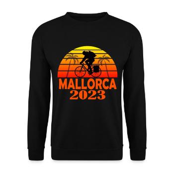 Fahrrad Mallorca 2023 - Unisex Pullover - Schwarz - Vorne - Alina (178cm) & Michal (187cm)