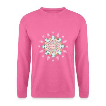 Mandala en rose et vert - Sweat-shirt Unisexe - rose - Devant