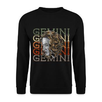 Astrologie Gémeaux Juin Date de naissance - Sweat-shirt Unisexe - noir - Devant - Alina (178cm) & Michal (187cm)