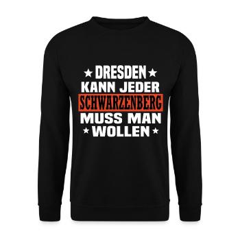 Schwarzenberg - Unisex Pullover - Schwarz - Vorne - Alina (178cm) & Michal (187cm)