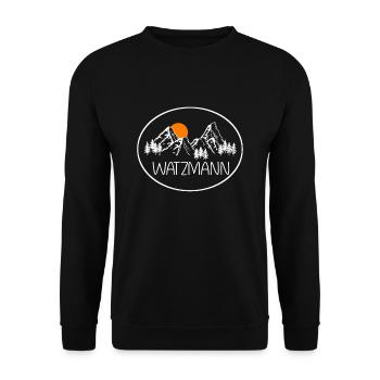 Watzmann - Unisex Pullover - Schwarz - Vorne - Alina (178cm) & Michal (187cm)