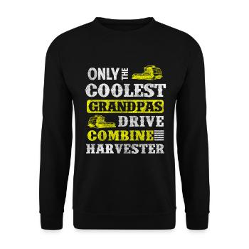 Harvest farmer vegetables - Unisex Sweatshirt - black - Front - Alina (178cm) & Michal (187cm)