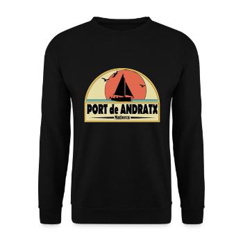 Port de Andratx - Unisex Pullover - Schwarz - Vorne - Alina (178cm) & Michal (187cm)
