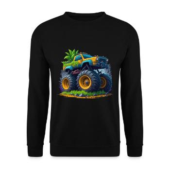 Monster truck - Unisex Sweatshirt - black - Front - Alina (178cm) & Michal (187cm)