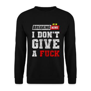 Kein Interesse Gleichgültigkeit - Unisex Pullover - Schwarz - Vorne - Alina (178cm) & Michal (187cm)