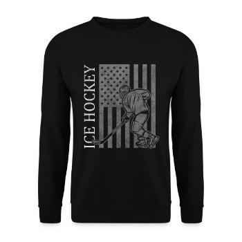 Entraîneur de rondelle de hockey Gardien de but - Sweat-shirt Unisexe - noir - Devant - Alina (178cm) & Michal (187cm)