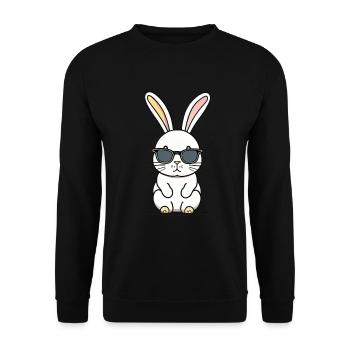 Rabbit sunglasses - Unisex Sweatshirt - black - Front - Alina (178cm) & Michal (187cm)