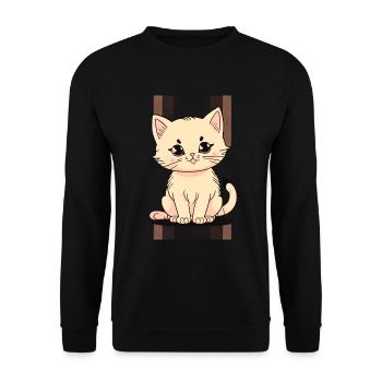 Kitten Cute - Unisex Sweatshirt - black - Front - Alina (178cm) & Michal (187cm)