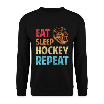 Sports Ice Hockey Stick Ice Goalkeeper - Unisex Sweatshirt - black - Front - Alina (178cm) & Michal (187cm)
