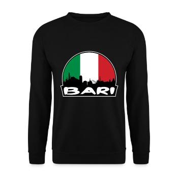Bari Italie Flag Skyline Silhouette Voyage - Sweat-shirt Unisexe - noir - Devant - Alina (178cm) & Michal (187cm)