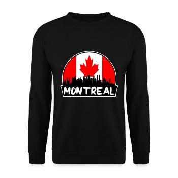Montreal Canada Flag Skyline Silhouette Travel - Unisex Sweatshirt - black - Front - Alina (178cm) & Michal (187cm)