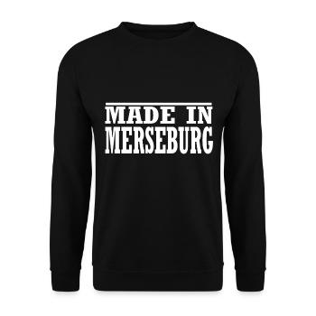 Merseburg - Unisex Pullover - Schwarz - Vorne - Alina (178cm) & Michal (187cm)