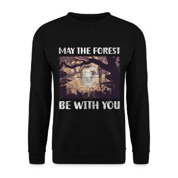 Nature Nature Loisirs Forester - Sweat-shirt Unisexe - noir - Devant - Alina (178cm) & Michal (187cm)