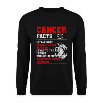 Cancer Astrology Born Element Water - Unisex Sweatshirt - black - Front - Alina (178cm) & Michal (187cm)