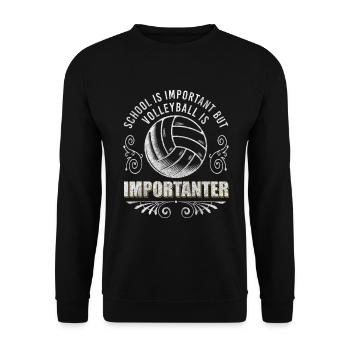 Sport Ball Trainer Ball Sports - Unisex Sweatshirt - black - Front - Alina (178cm) & Michal (187cm)