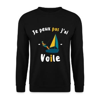 Je peux pas j ai Voile - Sweat-shirt Unisexe - noir - Devant - Alina (178cm) & Michal (187cm)