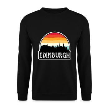 Edimbourg Écosse Flag Skyline Souvenir de voyage - Sweat-shirt Unisexe - noir - Devant - Alina (178cm) & Michal (187cm)