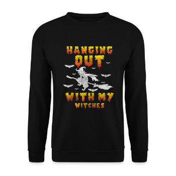 Sorcières Femmes Conte de fées d’Halloween - Sweat-shirt Unisexe - noir - Devant - Alina (178cm) & Michal (187cm)
