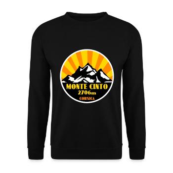 Monte Cinto Korsika - Unisex Pullover - Schwarz - Vorne - Alina (178cm) & Michal (187cm)