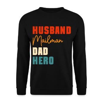 Post Office Letter Carrier Postman - Unisex Sweatshirt - black - Front - Alina (178cm) & Michal (187cm)