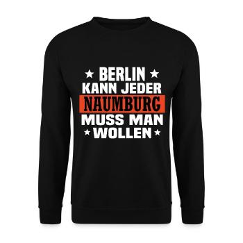 naumburg - Unisex Pullover - Schwarz - Vorne - Alina (178cm) & Michal (187cm)