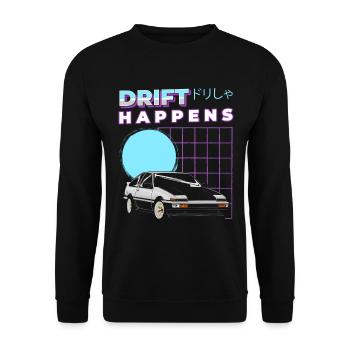 Véhicule de course de sport automobile - Sweat-shirt Unisexe - noir - Devant - Alina (178cm) & Michal (187cm)