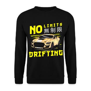 Driften Auto Quer - Unisex Pullover - Schwarz - Vorne - Alina (178cm) & Michal (187cm)