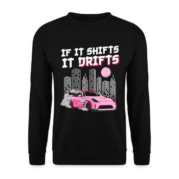 Motorsport Donut Vehicle Mechanic - Unisex Sweatshirt - black - Front - Alina (178cm) & Michal (187cm)