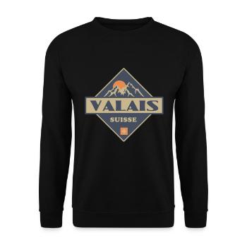Valais - Unisex Pullover - Schwarz - Vorne - Alina (178cm) & Michal (187cm)
