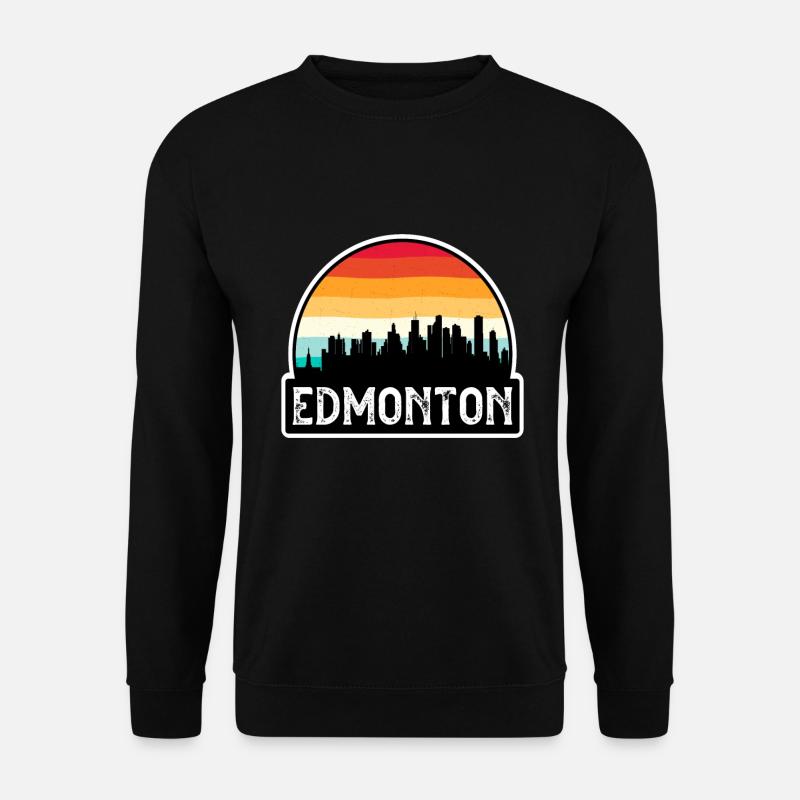 Edmonton Kanada Flagge Skyline Reisesouvenir - Unisex Pullover - Schwarz