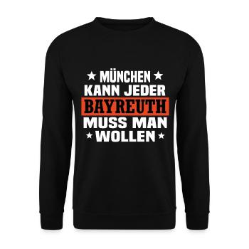 Bayreuth - Unisex Pullover - Schwarz - Vorne - Alina (178cm) & Michal (187cm)