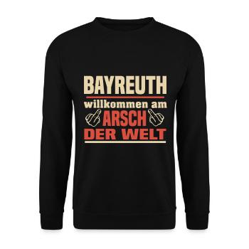 Bayreuth - Unisex Pullover - Schwarz - Vorne - Alina (178cm) & Michal (187cm)
