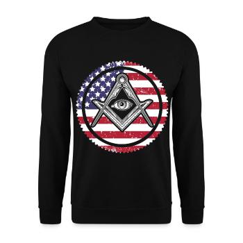 Masonic Freemasonry Fraternal - Unisex Pullover - Schwarz - Vorne - Alina (178cm) & Michal (187cm)