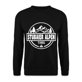Stubaier Alpen - Unisex Pullover - Schwarz - Vorne - Alina (178cm) & Michal (187cm)