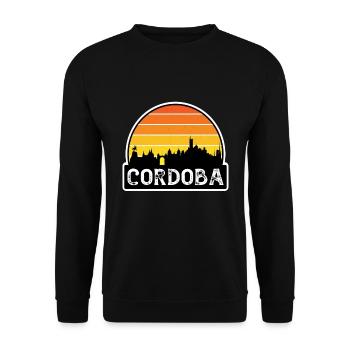 Cordoba Argentine Flag Skyline Souvenir de voyage - Sweat-shirt Unisexe - noir - Devant - Alina (178cm) & Michal (187cm)