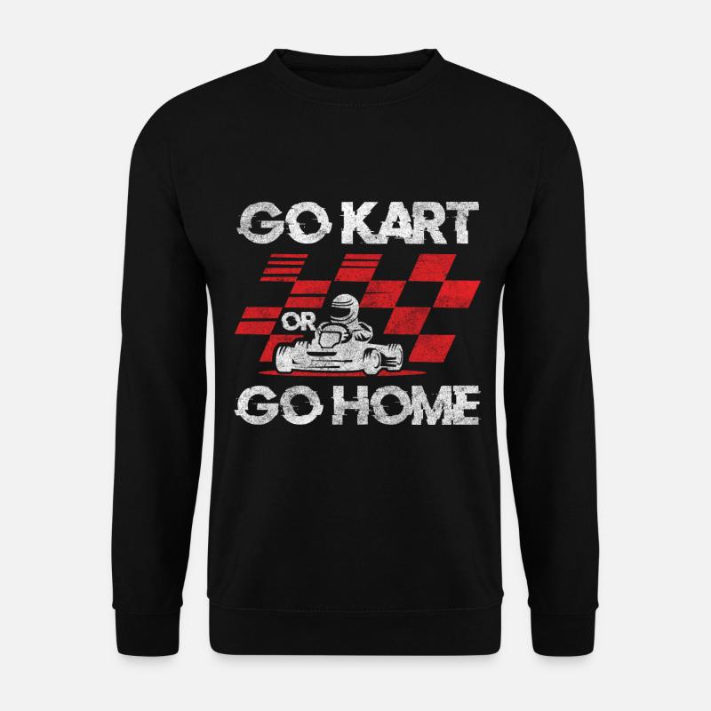 Kart Kartfahrer Karting - Unisex Pullover - Schwarz