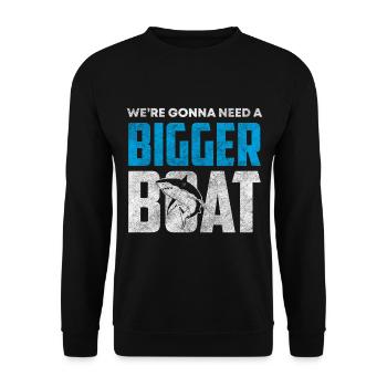 Dents de pêcheur de l’océan Grand Requin blanc - Sweat-shirt Unisexe - noir - Devant - Alina (178cm) & Michal (187cm)