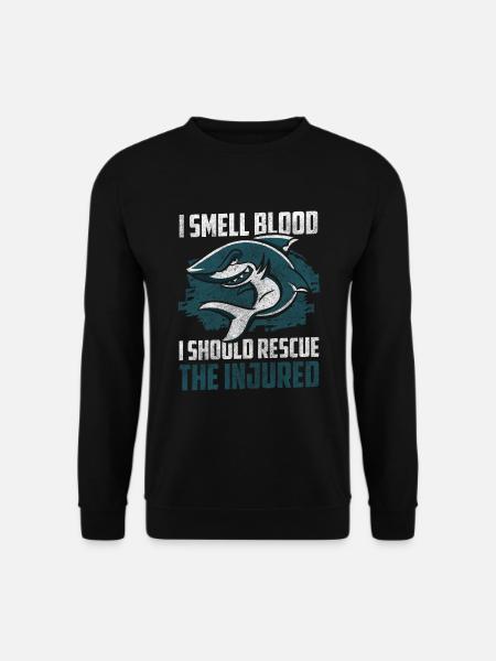 Haifisch Unterwasser Haifischflosse Wasser - Unisex Pullover - Schwarz