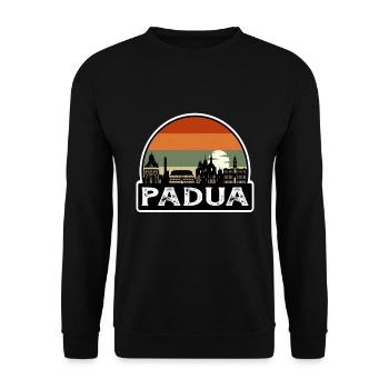 Padua Italy Flag Skyline Travel Souvenir - Unisex Sweatshirt - black - Front - Alina (178cm) & Michal (187cm)