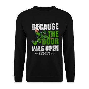 Skydiver Jump Free Fall Base Jump - Unisex Sweatshirt - black - Front - Alina (178cm) & Michal (187cm)