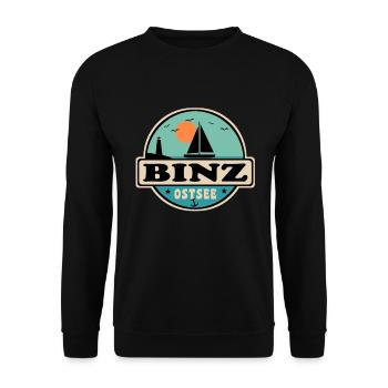 Binz - Unisex Pullover - Schwarz - Vorne - Alina (178cm) & Michal (187cm)